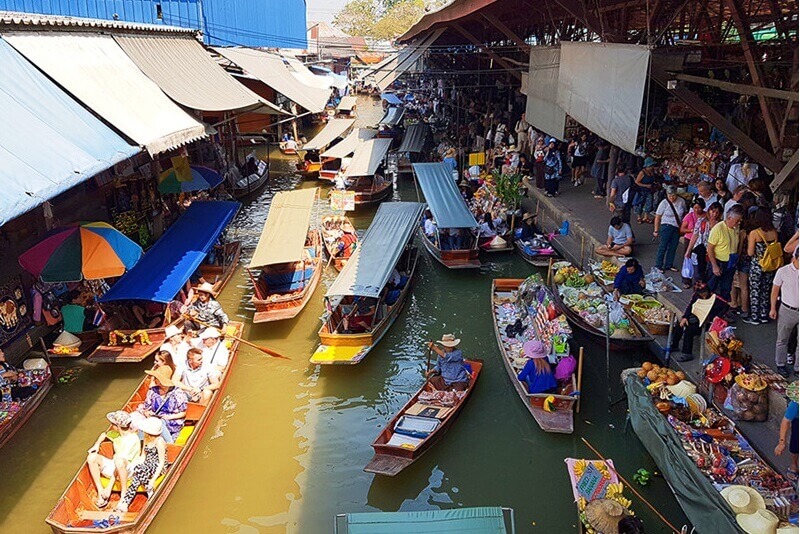 輕鬆暢玩曼谷附近最便利的2處水上市場