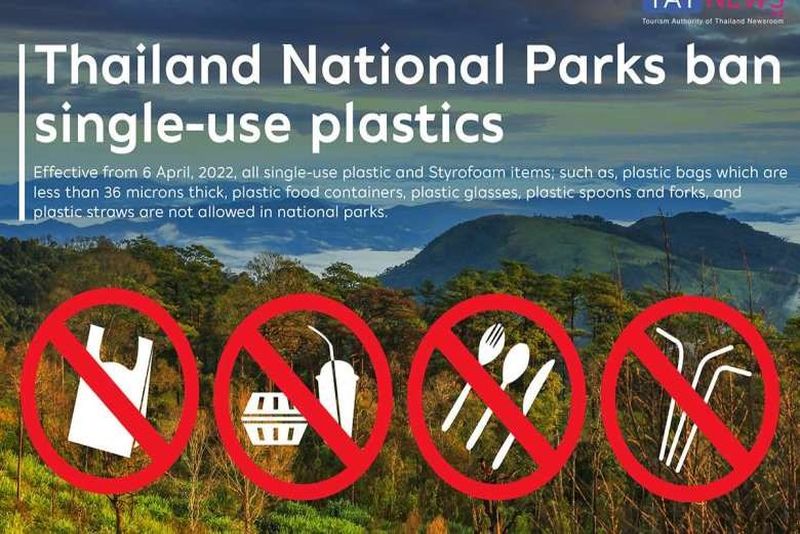 泰國禁止在國家公園使用一次性塑料製品