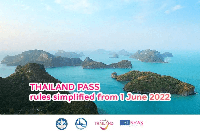 2022 年 6 月 1 日起，國際入境旅客的“泰國通行證”註冊放寬