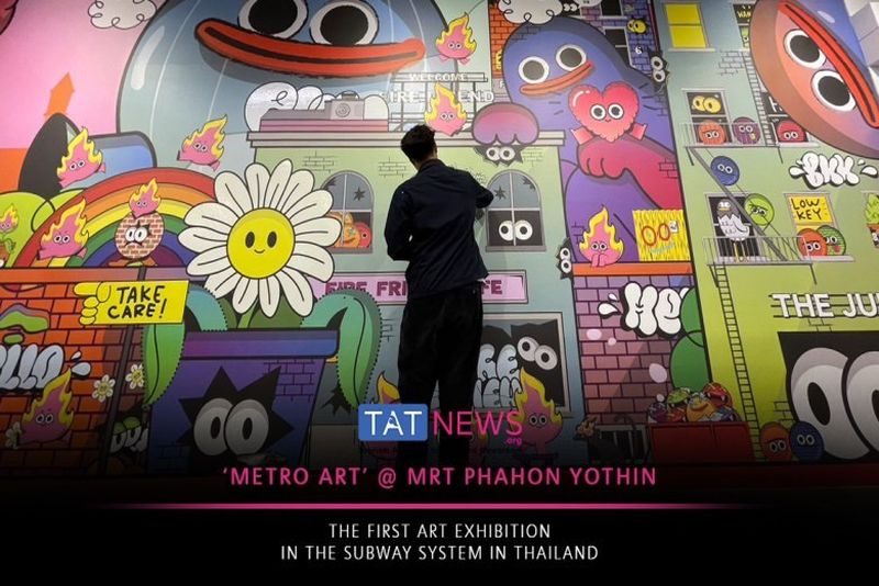 令人興奮的新“地鐵藝術”景點在曼谷的地鐵上開放
